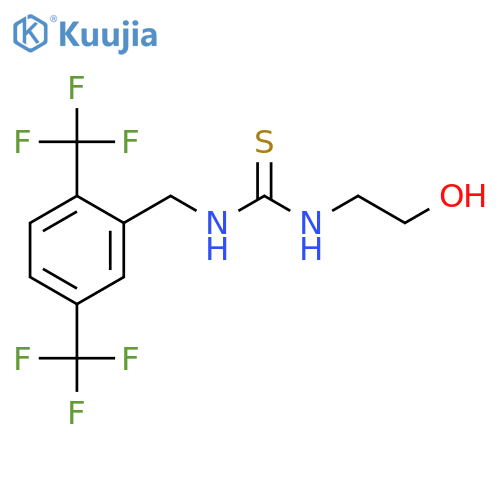 Thiourea, N-[[2,5-bis(trifluoromethyl)phenyl]methyl]-N'-(2-hydroxyethyl)- structure