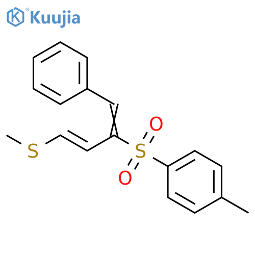 Benzene,1-methyl-4-[[(1E,2E)-3-(methylthio)-1-(phenylmethylene)-2-propenyl]sulfonyl]- structure