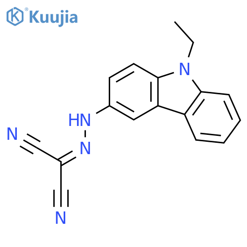 Propanedinitrile, [(9-ethyl-9H-carbazol-3-yl)hydrazono]- structure