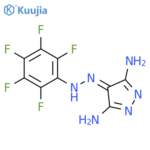 4H-Pyrazol-4-one, 3,5-diamino-, (pentafluorophenyl)hydrazone structure