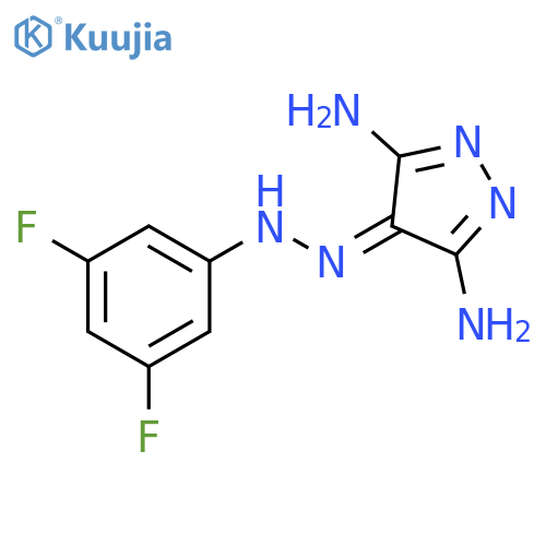 4H-Pyrazol-4-one, 3,5-diamino-, (3,5-difluorophenyl)hydrazone structure