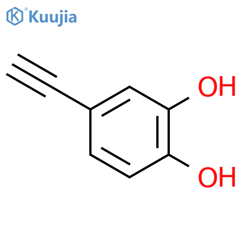 4-ethynylbenzene-1,2-diol structure