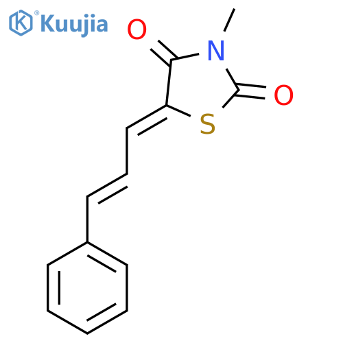 3-METHYL-5-[(Z,2E)-3-PHENYL-2-PROPENYLIDENE]-1,3-THIAZOLANE-2,4-DIONE structure