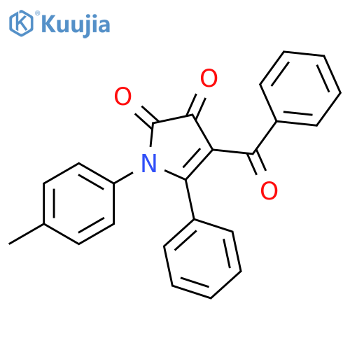 1H-Pyrrole-2,3-dione, 4-benzoyl-1-(4-methylphenyl)-5-phenyl- structure