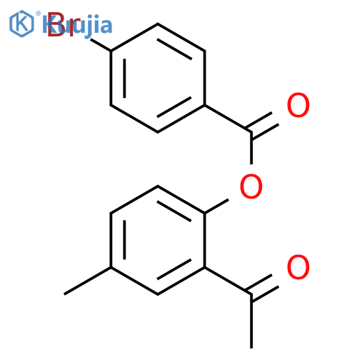 2-acetyl-4-methylphenyl 4-bromobenzoate structure