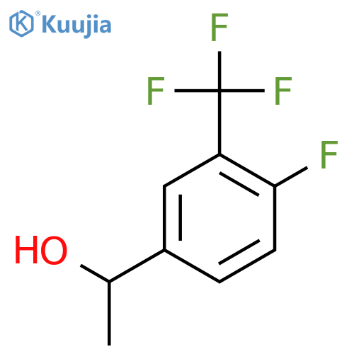 1-4-fluoro-3-(trifluoromethyl)phenylethan-1-ol structure