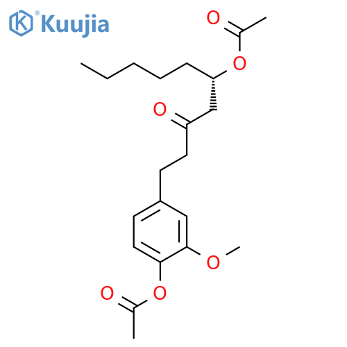 3-Decanone, 5-(acetyloxy)-1-[4-(acetyloxy)-3-methoxyphenyl]-, (S)- structure