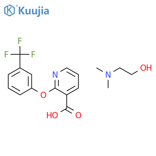 2-[3-(trifluoromethyl)phenoxy]pyridine-3-carboxylic acid - 2-(dimethylamino)ethanol (1:1) structure