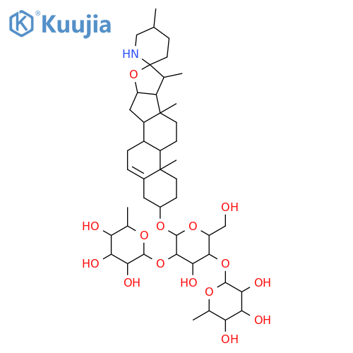 b-D-Glucopyranoside, (3b,22b,25S)-spirosol-5-en-3-yl O-6-deoxy-a-L-mannopyranosyl-(1&reg;2)-O-[6-deoxy-a-L-mannopyranosyl-(1&reg;4)]- structure