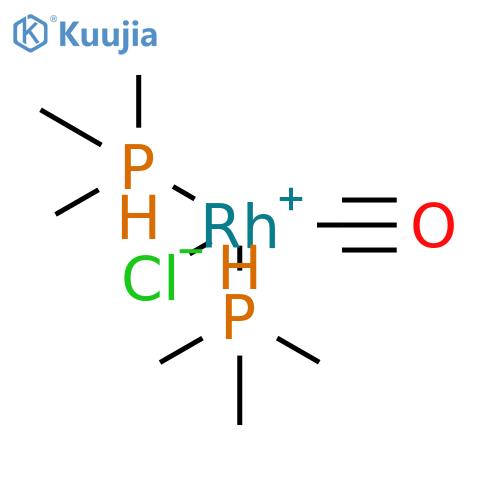 Rhodium, carbonylchlorobis(trimethylphosphine)- structure