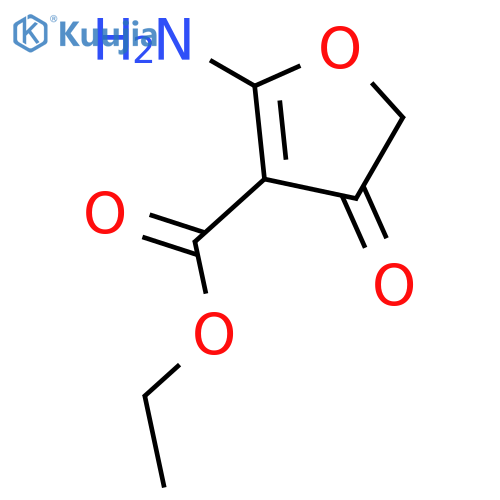 2-amino-4,5-dihydro-4-oxo-3-Furancarboxylic acid ethyl ester structure