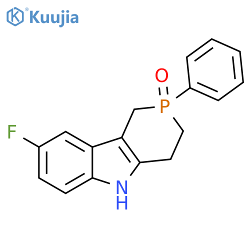 8-fluoro-2-phenyl-1,3,4,5-tetrahydrophosphinino[4,3-b]indole 2-oxide structure