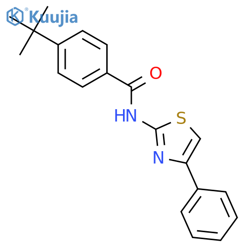 4-tert-butyl-N-(4-phenyl-1,3-thiazol-2-yl)benzamide structure