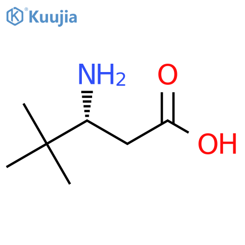 (3R)-3-amino-4,4-dimethylpentanoic acid structure