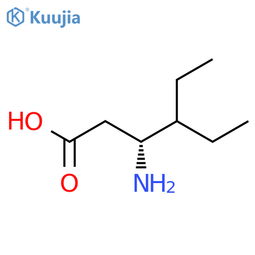 (3R)-3-amino-4-ethylhexanoic acid structure