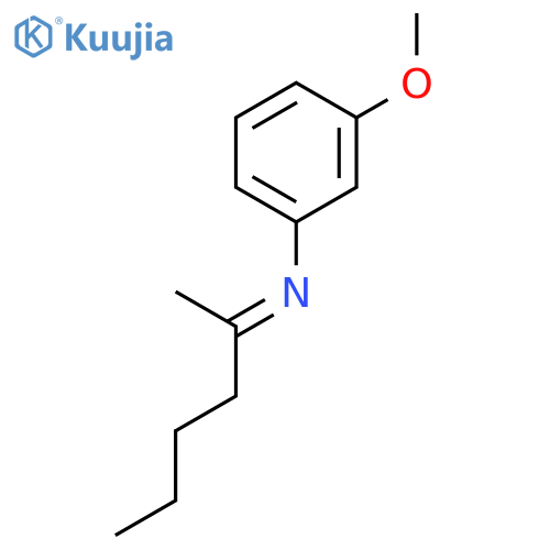 BENZENAMINE, 3-METHOXY-N-(1-METHYLPENTYLIDENE)- structure