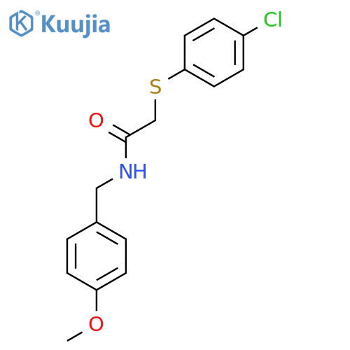 2-[(4-chlorophenyl)sulfanyl]-N-(4-methoxybenzyl)acetamide structure