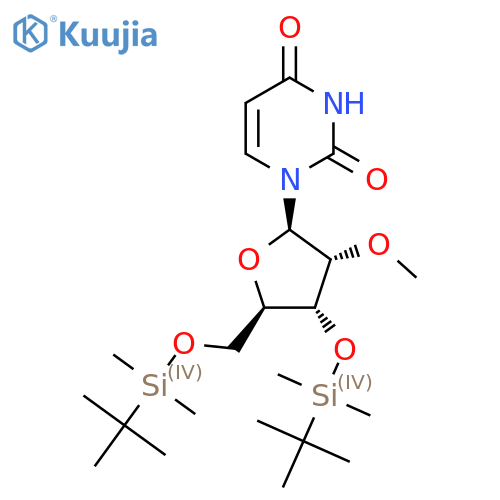 1-((2R,3R,4R,5R)-4-((tert-Butyldimethylsilyl)oxy)-5-(((tert-butyldimethylsilyl)oxy)methyl)-3-methoxytetrahydrofuran-2-yl)pyrimidine-2,4(1H,3H)-dione structure
