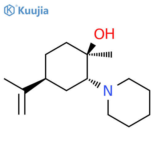 Cyclohexanol, 1-methyl-4-(1-methylethenyl)-2-(1-piperidinyl)-,(1R,2R,4S)- structure