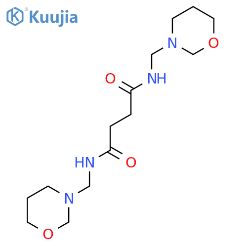 Butanediamide, N,N'-bis[(dihydro-2H-1,3-oxazin-3(4H)-yl)methyl]- structure