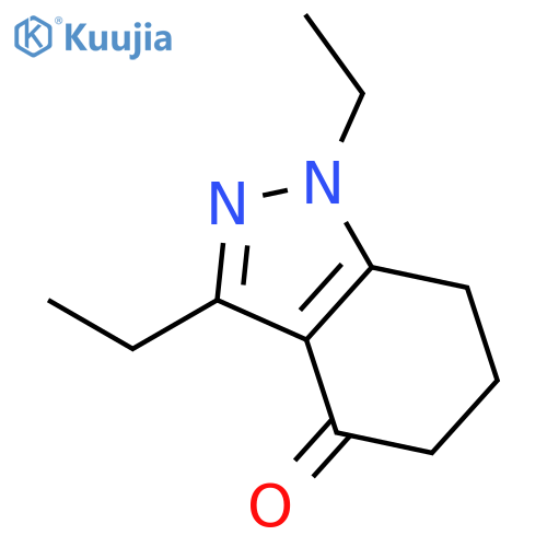 1,3-dimethyl-4,5,6,7-tetrahydro-1H-indazol-4-one structure