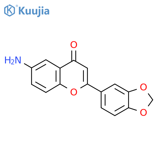 6-Amino-2-benzo[1,3]dioxol-5-yl-chromen-4-one structure