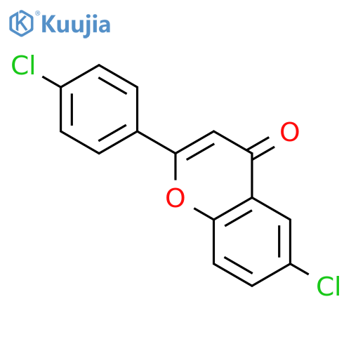6-chloro-2-(4-chlorophenyl)-4H-chromen-4-one structure
