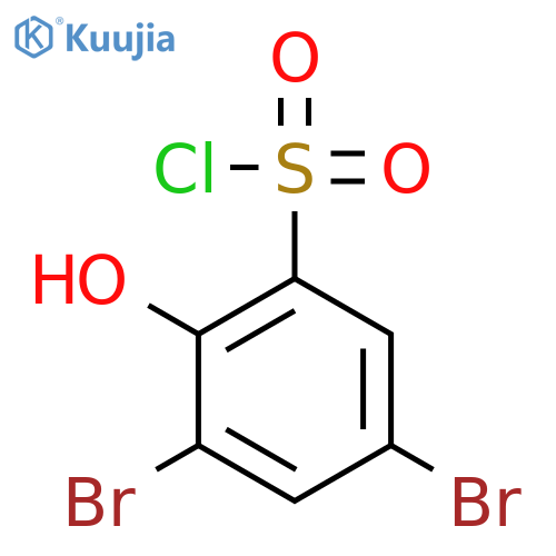 Benzenesulfonyl chloride, 3,5-dibromo-2-hydroxy- structure