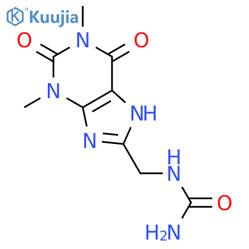 1-[(1,3-dimethyl-2,6-dioxo-2,3,6,7-tetrahydro-1H-purin-8-yl)methyl]urea structure