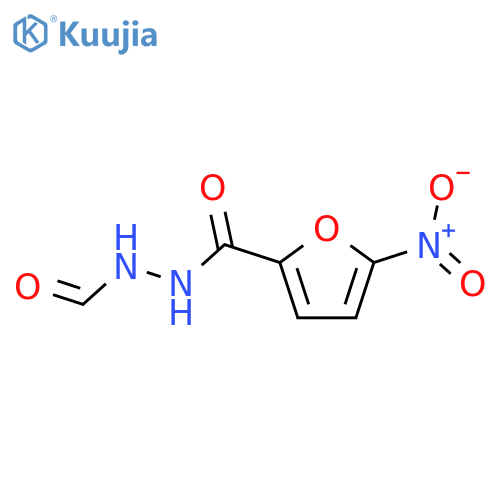 1-formyl-2(5'-nitro-2'-furoyl)hydrazine structure