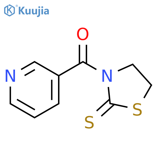 2-Thiazolidinethione, 3-(3-pyridinylcarbonyl)- structure