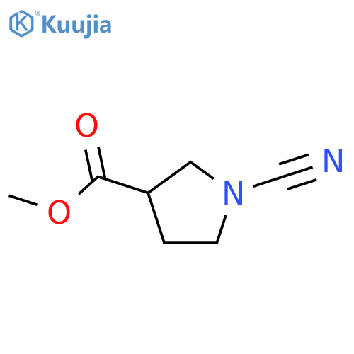 3-Pyrrolidinecarboxylicacid, 1-cyano-, methyl ester structure
