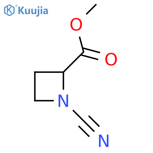 2-Azetidinecarboxylicacid, 1-cyano-, methyl ester, (2S)- structure