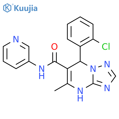 7-(2-chlorophenyl)-5-methyl-N-(pyridin-3-yl)-4H,7H-1,2,4triazolo1,5-apyrimidine-6-carboxamide structure