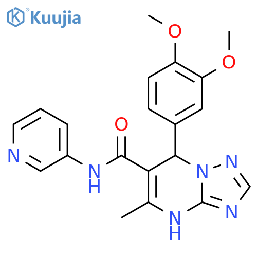 7-(3,4-dimethoxyphenyl)-5-methyl-N-(pyridin-3-yl)-4H,7H-1,2,4triazolo1,5-apyrimidine-6-carboxamide structure