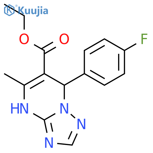 ethyl 7-(4-fluorophenyl)-5-methyl-4H,7H-1,2,4triazolo1,5-apyrimidine-6-carboxylate structure