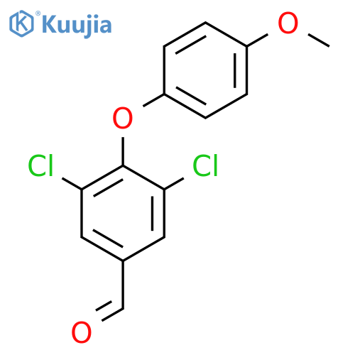 Benzaldehyde, 3,5-dichloro-4-(4-methoxyphenoxy)- structure