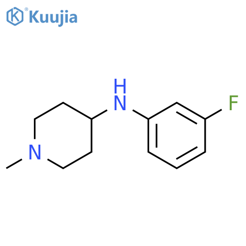 N-(3-fluorophenyl)-1-methylpiperidin-4-amine structure