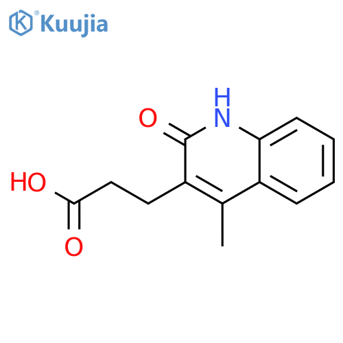 3-(4-Methyl-2-oxo-1,2-dihydro-3-quinolinyl)propanoic acid structure