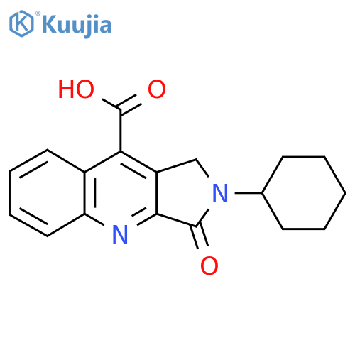 2-Cyclohexyl-3-oxo-2,3-dihydro-1H-pyrrolo-3,4-bquinoline-9-carboxylic acid structure