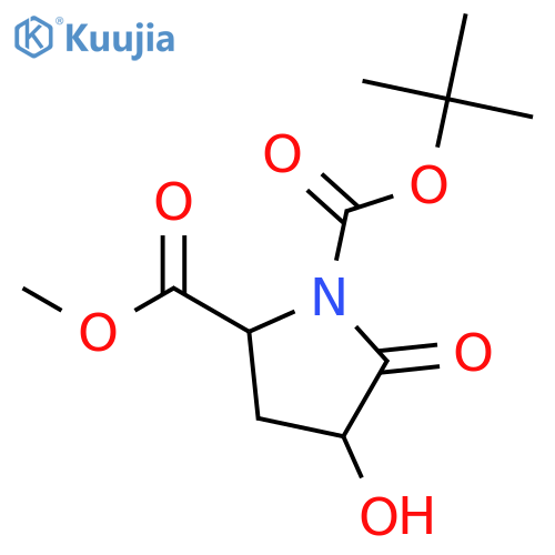 (2S,4R)-4-Hydroxy-5-oxo-1,2-pyrrolidinedicarboxylic Acid 1-(1,1-Dimethylethyl) 2-Methyl Ester structure