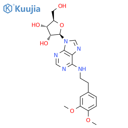 Adenosine, N-[2-(3,4-dimethoxyphenyl)ethyl]- structure