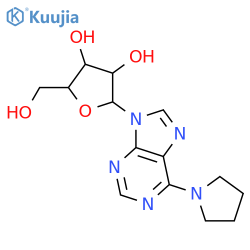 2-(hydroxymethyl)-5-(6-pyrrolidin-1-ylpurin-9-yl)oxolane-3,4-diol structure