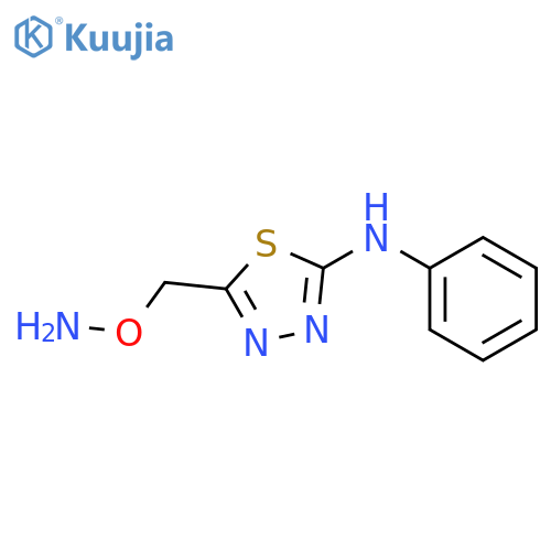 1,3,4-Thiadiazol-2-amine,5-[(aminooxy)methyl]-N-phenyl-, hydrochloride (1:1) structure