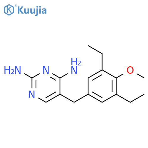 2,4-Pyrimidinediamine, 5-[(3,5-diethyl-4-methoxyphenyl)methyl]- structure