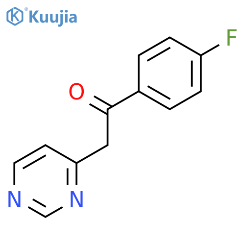 1-(4-Fluoro-phenyl)-2-pyrimidin-4-yl-ethanone structure