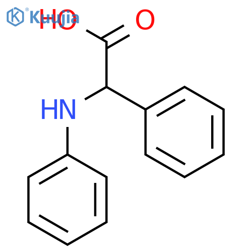 Benzeneacetic acid, a-(phenylamino)- structure