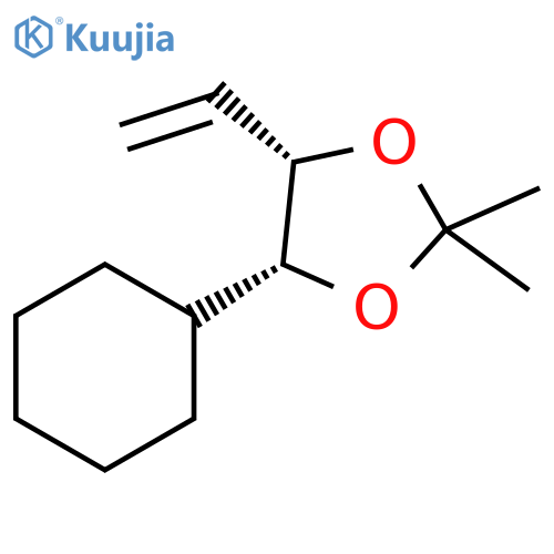 1,3-Dioxolane, 4-cyclohexyl-5-ethenyl-2,2-dimethyl-, (4R,5S)-rel- structure