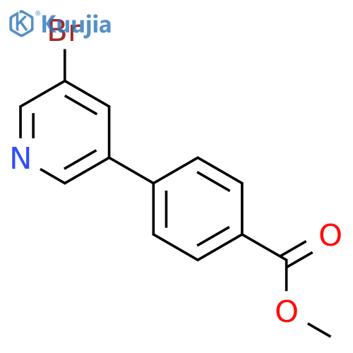 Benzoic acid, 4-(5-bromo-3-pyridinyl)-, methyl ester structure