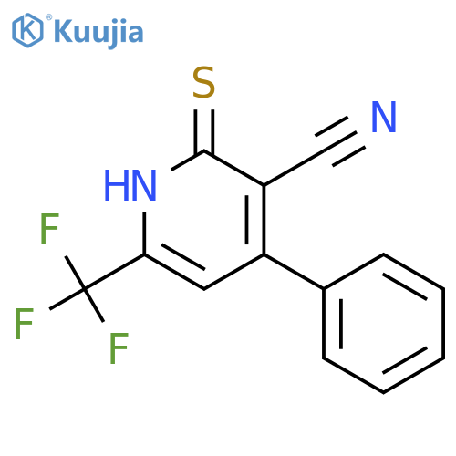 2-Mercapto-4-phenyl-6-(trifluoromethyl)-nicotinonitrile structure